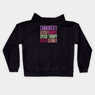 Speech Therapy - Word Play - Typography Kids Hoodie